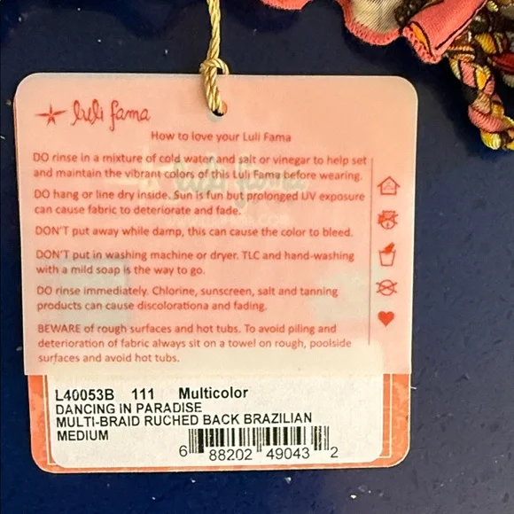 Luli Fama Multicolor Bandeau Bikini - Picture 3 of 4